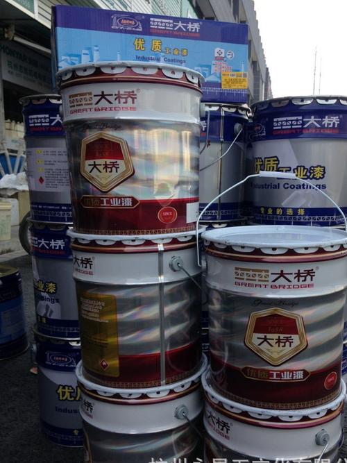 工厂价直销 大桥油漆 灰钢结构防锈漆 灰色防锈漆20kg/桶图片